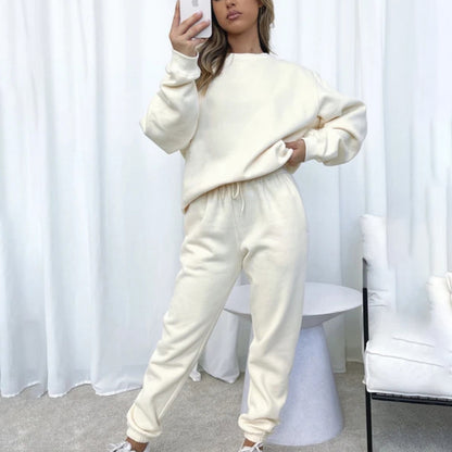 Fleece Sweatshirt and Jogger Pants Two Piece Set