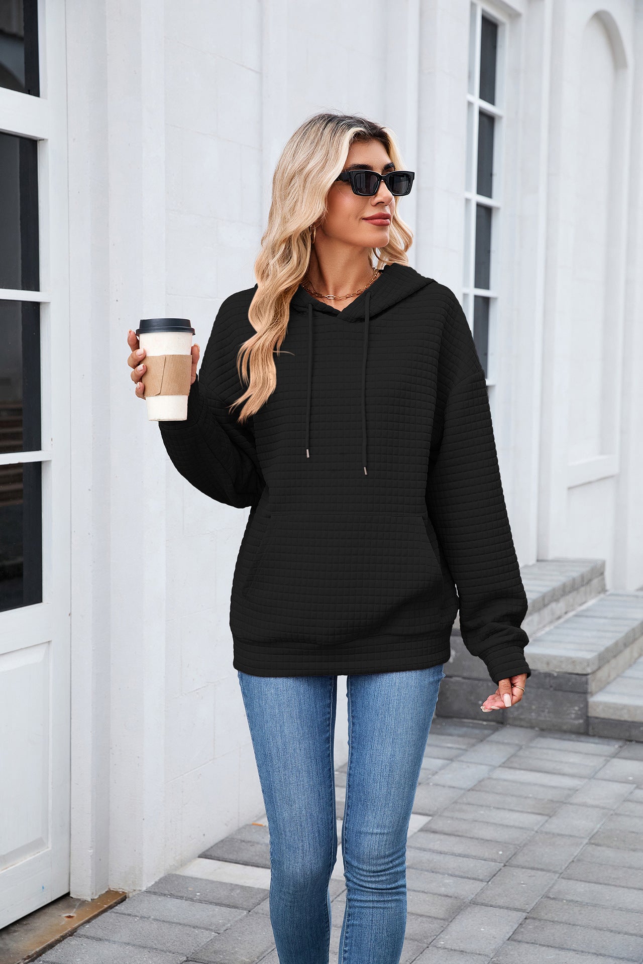 Casual Oversized Hooded Sweatshirt with Pockets for Women