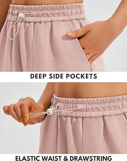Women's High-Waisted Drawstring Jogger Shorts – Casual Sports Shorts