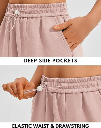 Women's High-Waisted Drawstring Jogger Shorts – Casual Sports Shorts
