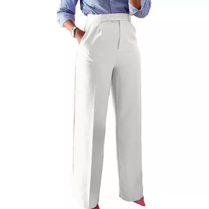 Women's High Waisted Straight Leg Dress Pants