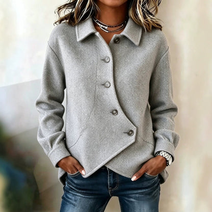 Women's Asymmetrical Button Front Shacket