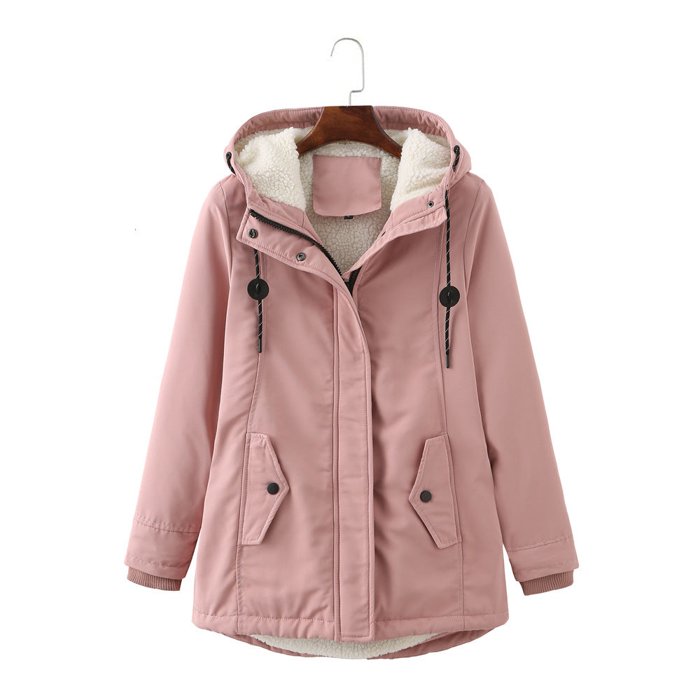 Women's Sherpa Lined Hooded Parka Plus Size Winter Coat