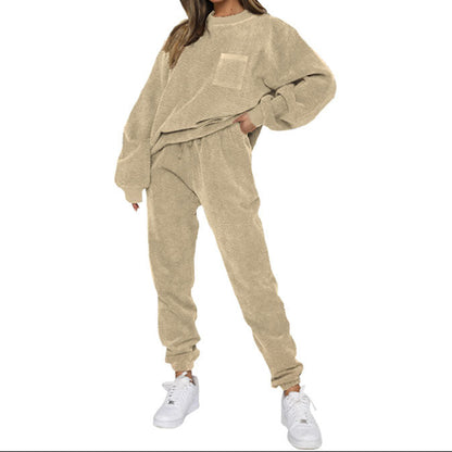 Women's Oversized Corduroy Matching Set Sweatshirt Joggers