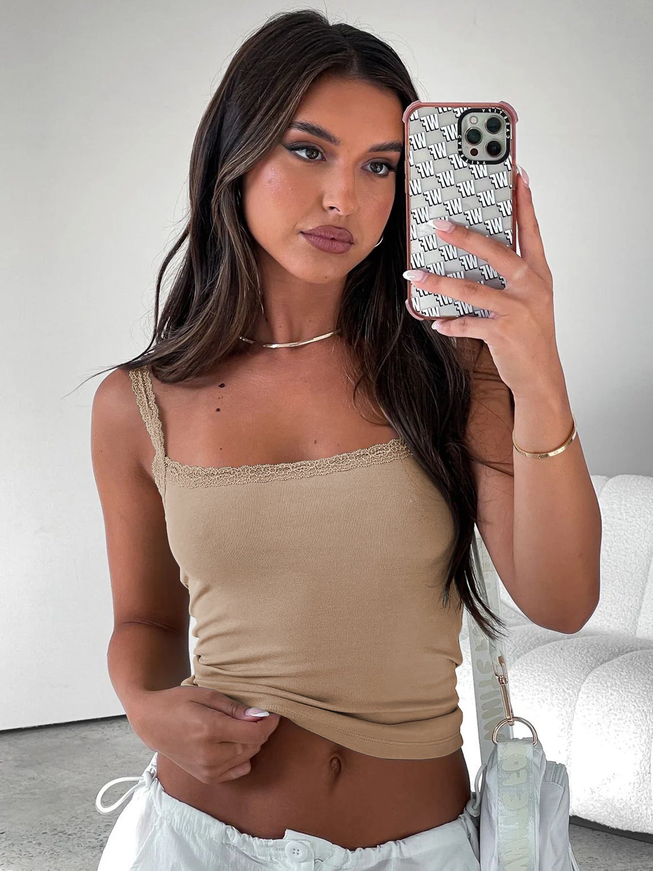 Sexy Slim Suspender Vest Spice Girl Solid Color Top