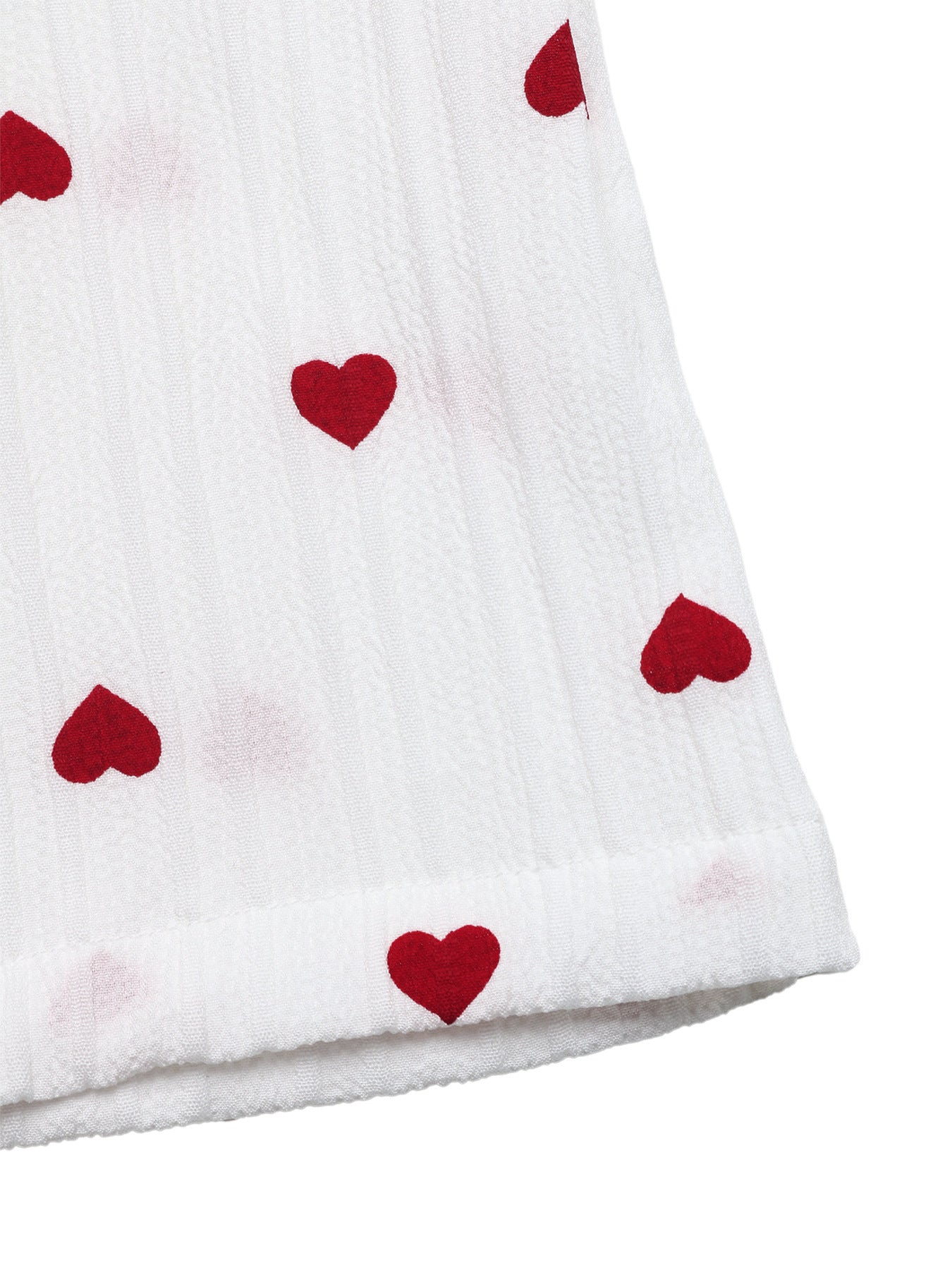 Heart Print Wide-Leg Pants Casual Summer Lounge Trousers