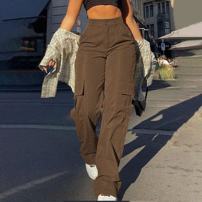 Women's Baggy Cargo Pants High Waisted Y2K Streetwear