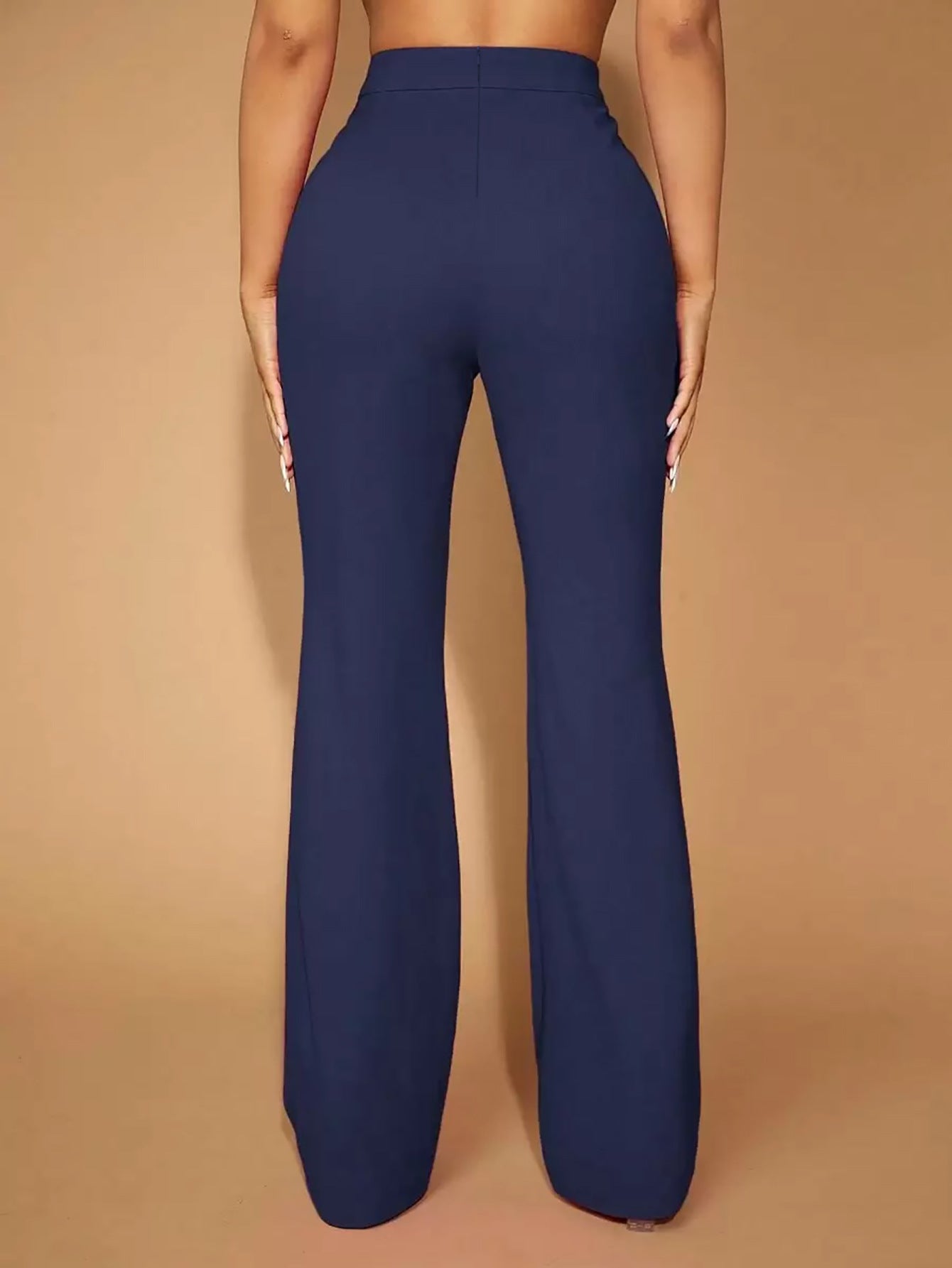 High Waist Straight Leg Pants | Women's Work Trousers