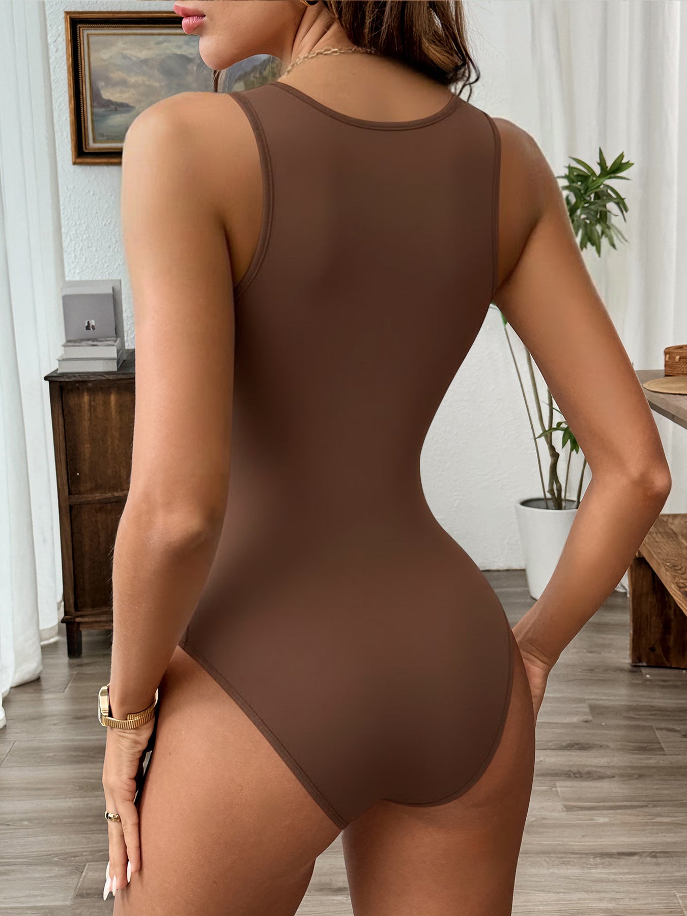Halter Deep V Bodysuit Backless Summer Sexy Top
