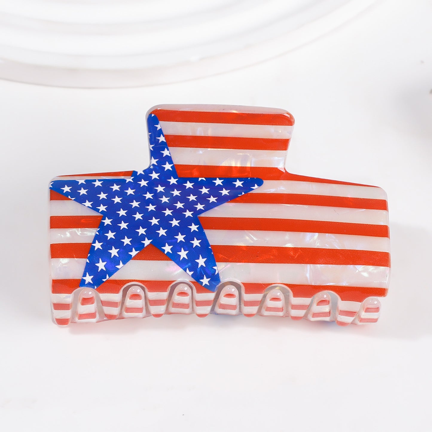 4th of July American Flag Hair Claw Clip