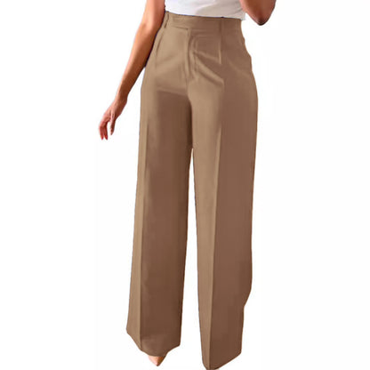 Women's High Waisted Straight Leg Dress Pants