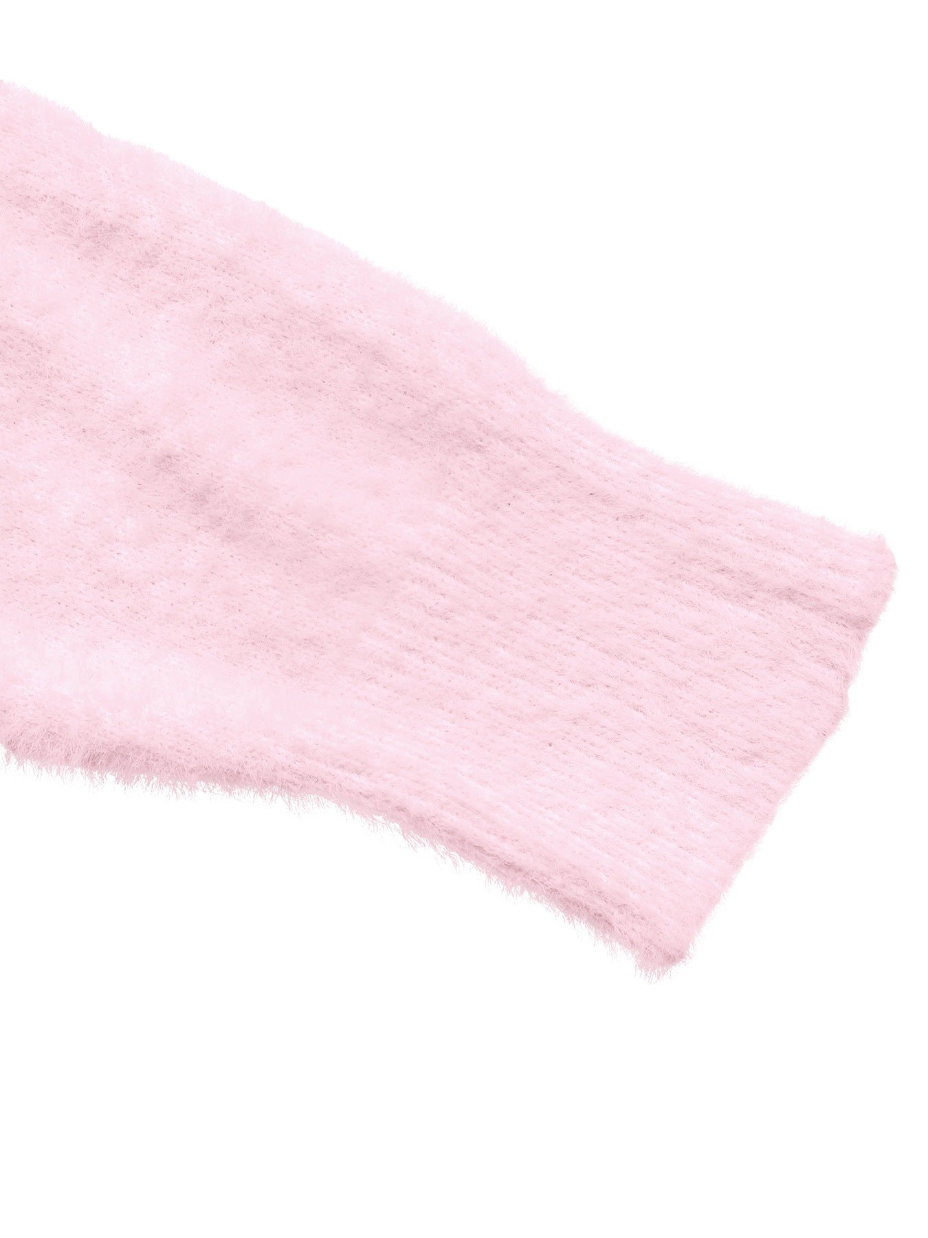 Pink Fuzzy Off Shoulder Sweater Oversized Pullover