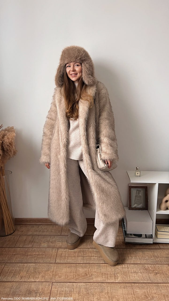 Knit Turtleneck Lounge Set with Wide Leg Pants