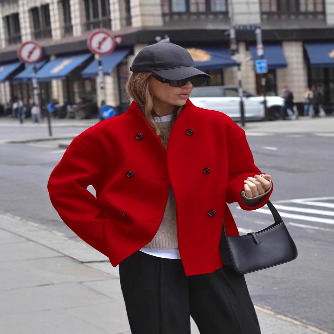 Women's Oversized Double Breasted Wool Cashmere Coat