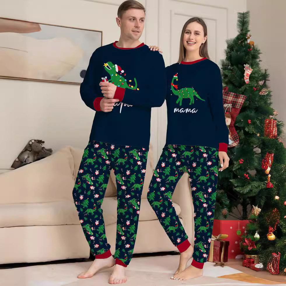 Alphabet Animal Parent-child Outfit Printed Loungewear Christmas Pajamas