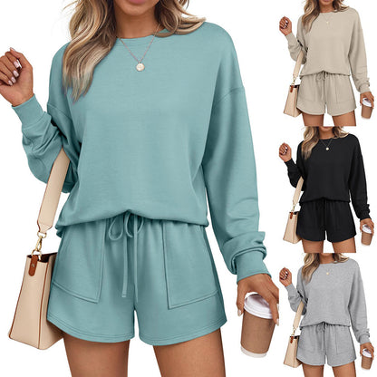 Women's Sweatshirt and Shorts Lounge Matching Set