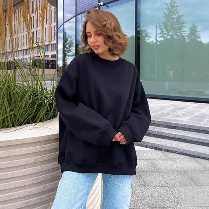 Women's Oversized Fleece Crewneck Sweatshirt