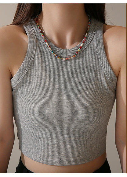 Multicolor Beaded Freshwater Pearl Necklace