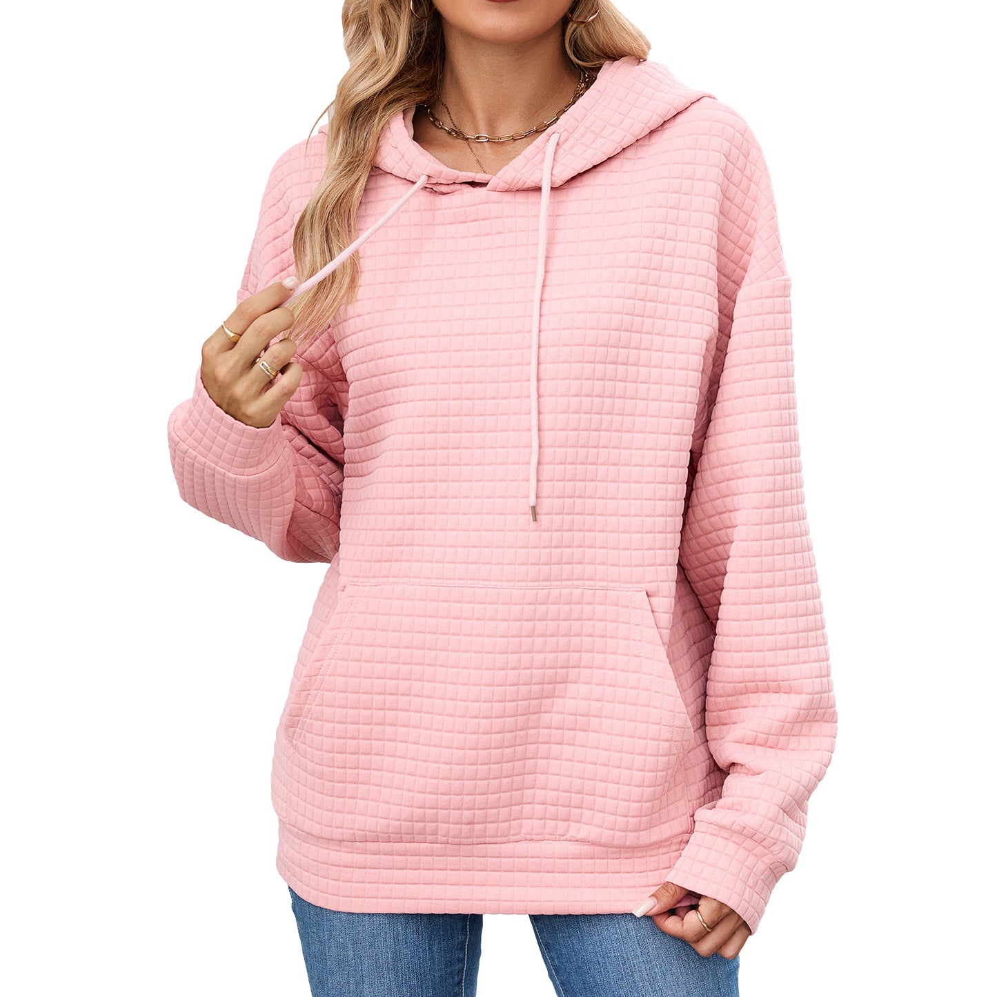 Casual Oversized Hooded Sweatshirt with Pockets for Women