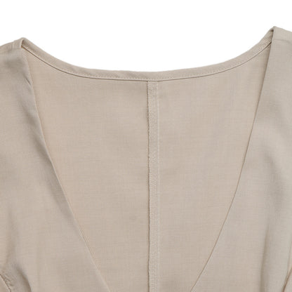 Linen Look Wrap Vest and Wide Leg Shorts Set
