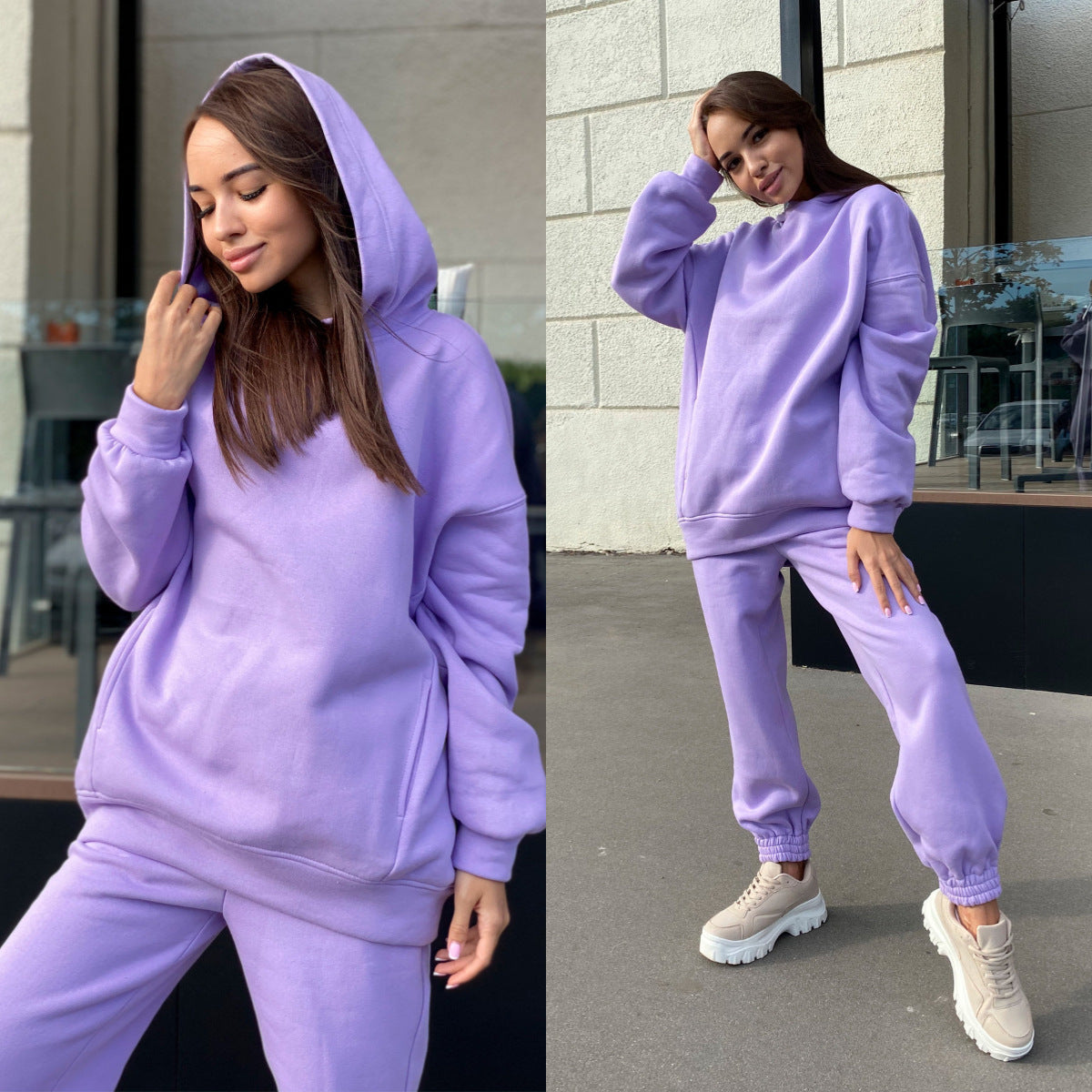 Women's Oversized Hoodie Jogger Set Casual Two Piece Outfit
