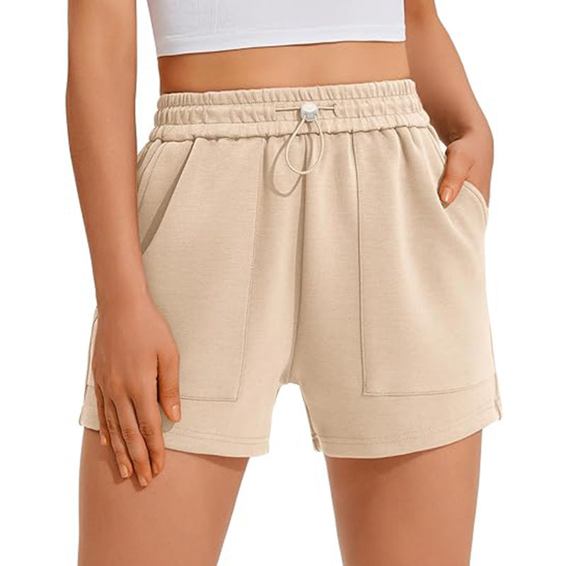 Women's High-Waisted Drawstring Jogger Shorts – Casual Sports Shorts