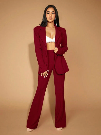 High Waist Straight Leg Pants | Women's Work Trousers