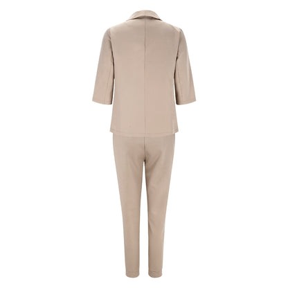 Women's Casual Blazer & Pants Two-Piece Suit Set