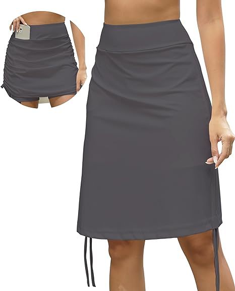 Women's High-Waist Drawstring Yoga Skirt – Summer Beach Sports Skirt