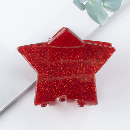 4th of July Star Hair Claw Clip Alligator Patriotic USA