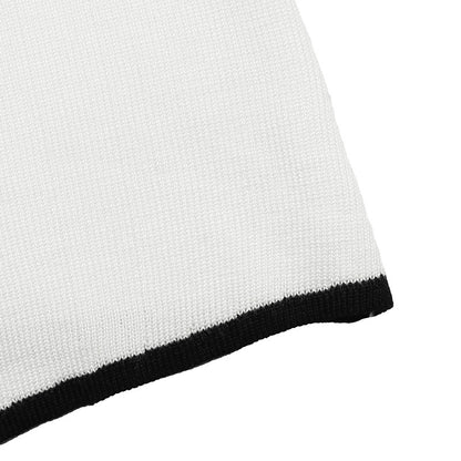 Contrast Trim Cardigan Button Front Slim Fit