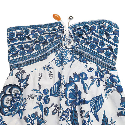 Ethnic Print Strapless Maxi Dress Summer Vacation