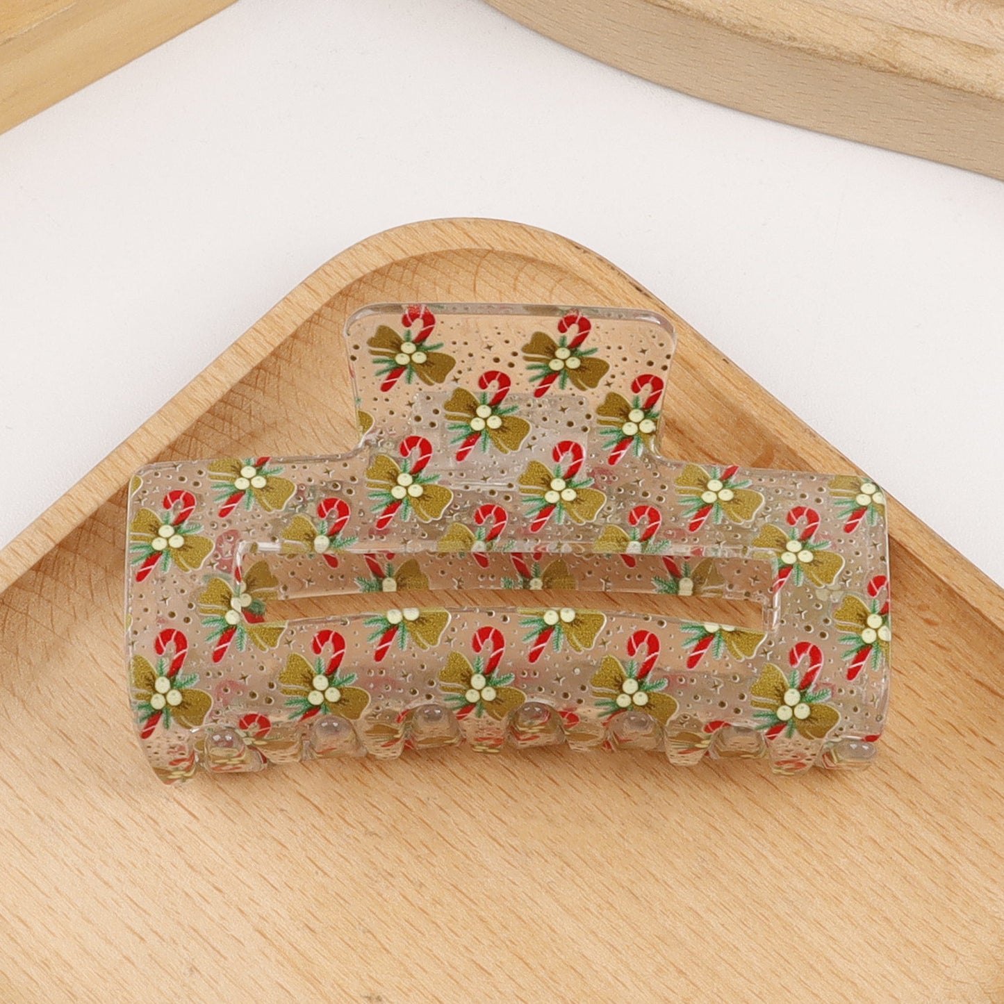 Assorted Christmas Clear Jelly Hair Claw Clips