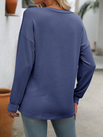 Colorblock V-Neck Loose T-Shirt Casual Style for Summer