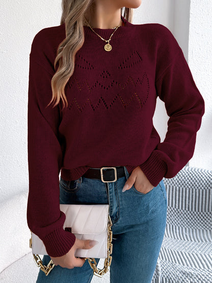 Hollowed Lantern Sleeve Pullover Sweater - Halloween Style