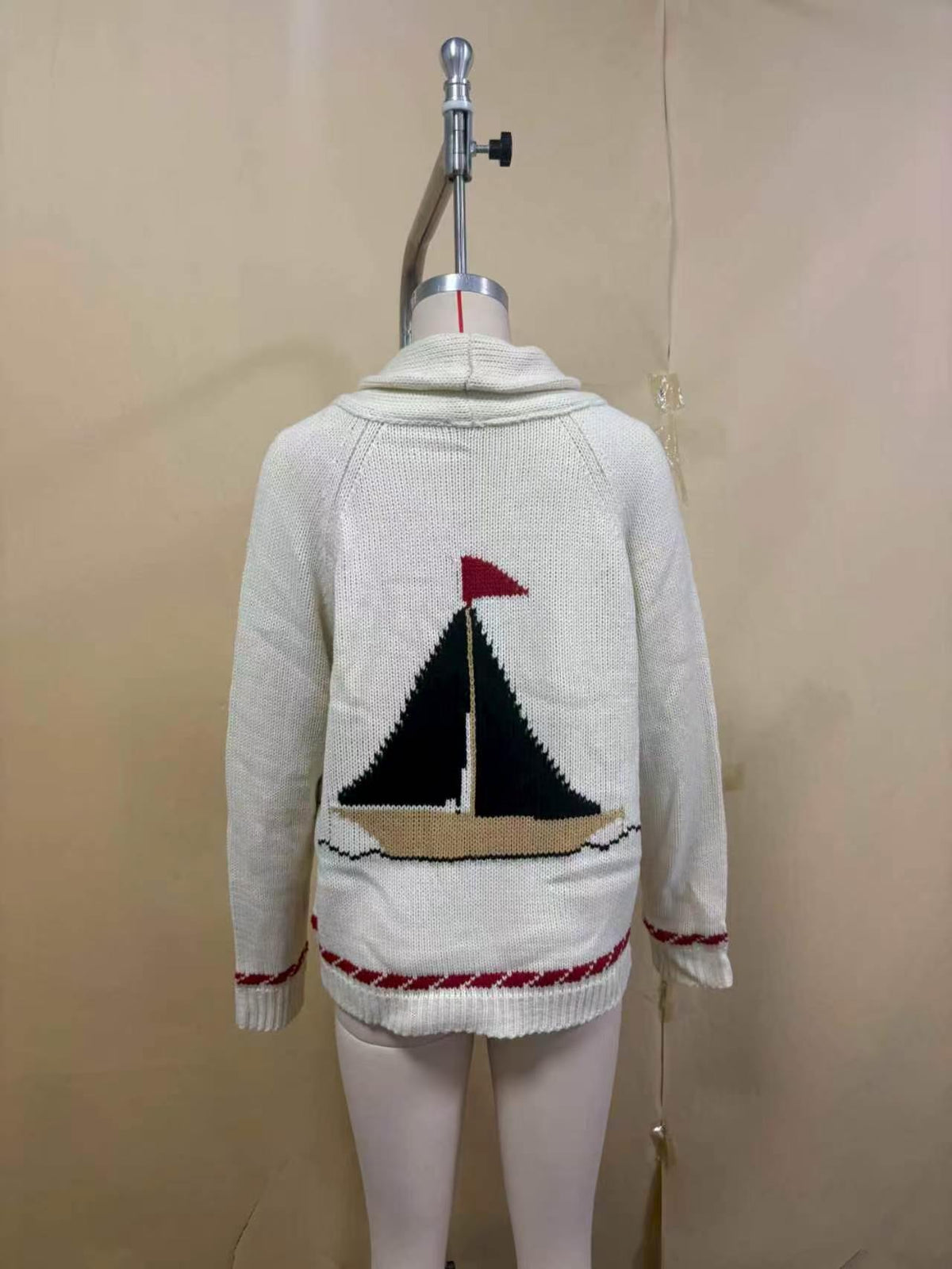 Vintage Oversized Animal Open Front Cardigan