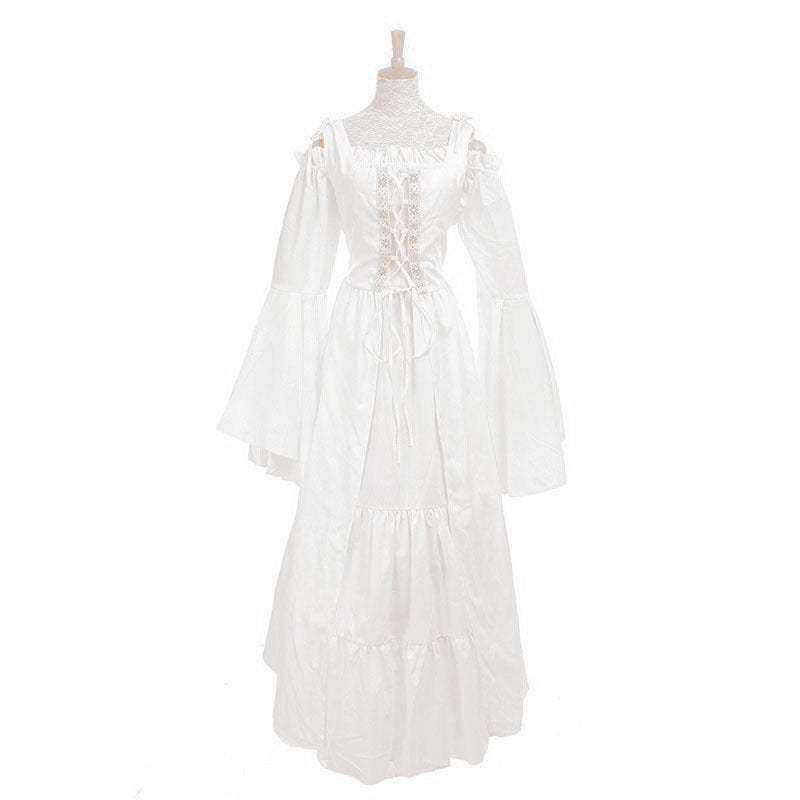Renaissance Medieval Corset Dress Women Halloween Costume