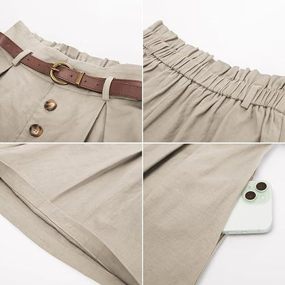 Women's High-Waisted A-Line Shorts – Summer Casual Business Shorts