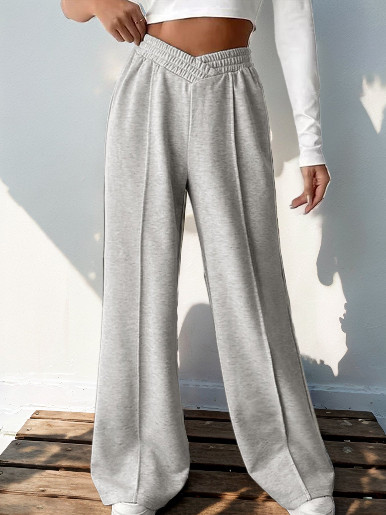 High Waisted Wide Leg Lounge Sweatpants with Pockets