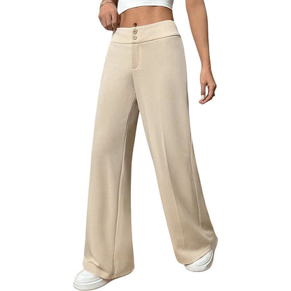 Black High Waist Wide Leg Palazzo Pants for Women