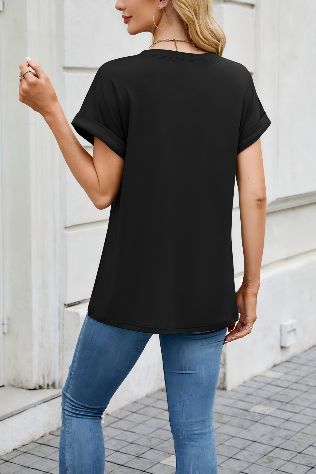 USA Sequin Patch July 4th Patriotic Graphic Tee