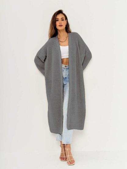 Womens Oversized Long Cardigan Open Front Knit Duster
