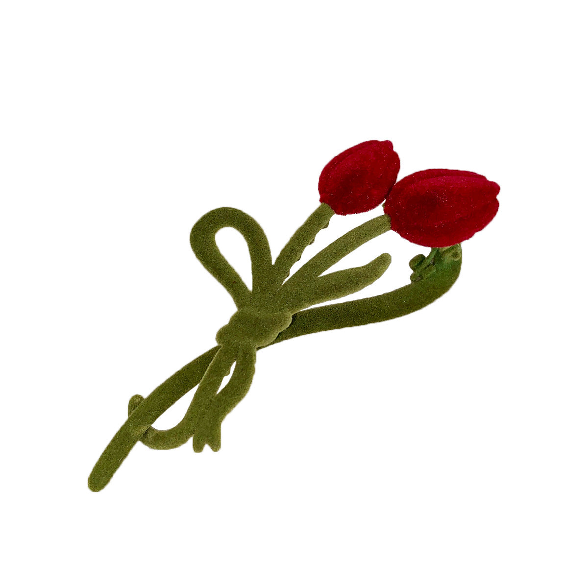 Velvet Tulip Claw Clips Pearl Hair Barrettes