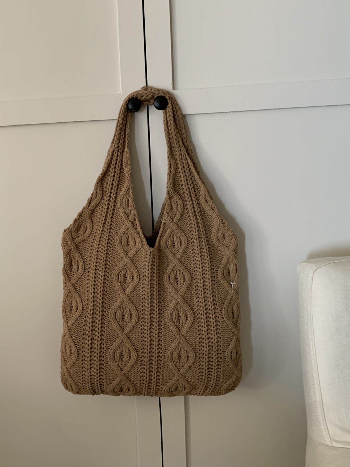 Large Tote Aesthetic Shoulder Hippie Knit Bag