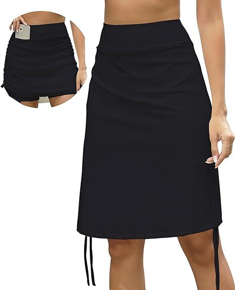 Women's High-Waist Drawstring Yoga Skirt – Summer Beach Sports Skirt