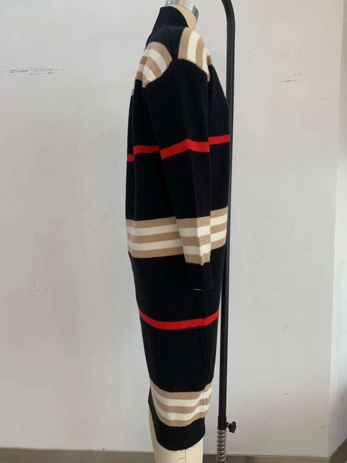 Women's Striped Long Cardigan Open Front Oversized