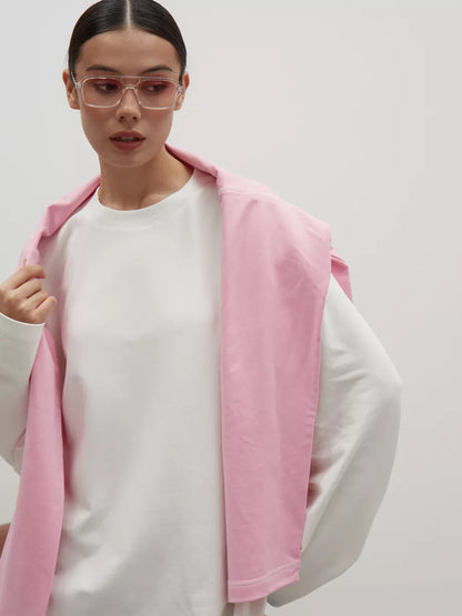 Heavyweight Cotton Long Sleeve Crewneck Oversized T Shirt