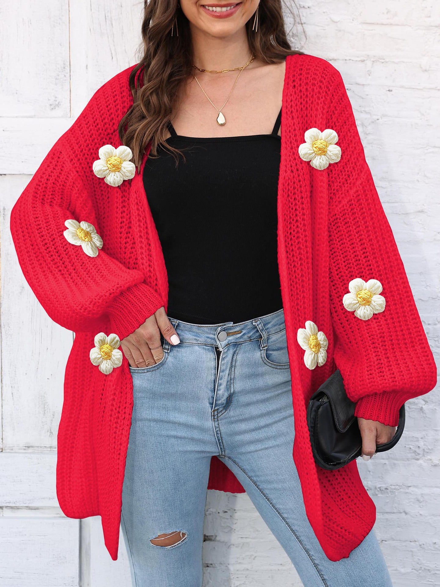 Women's Thick Knitting Sweater Cardigan Casual Sweater