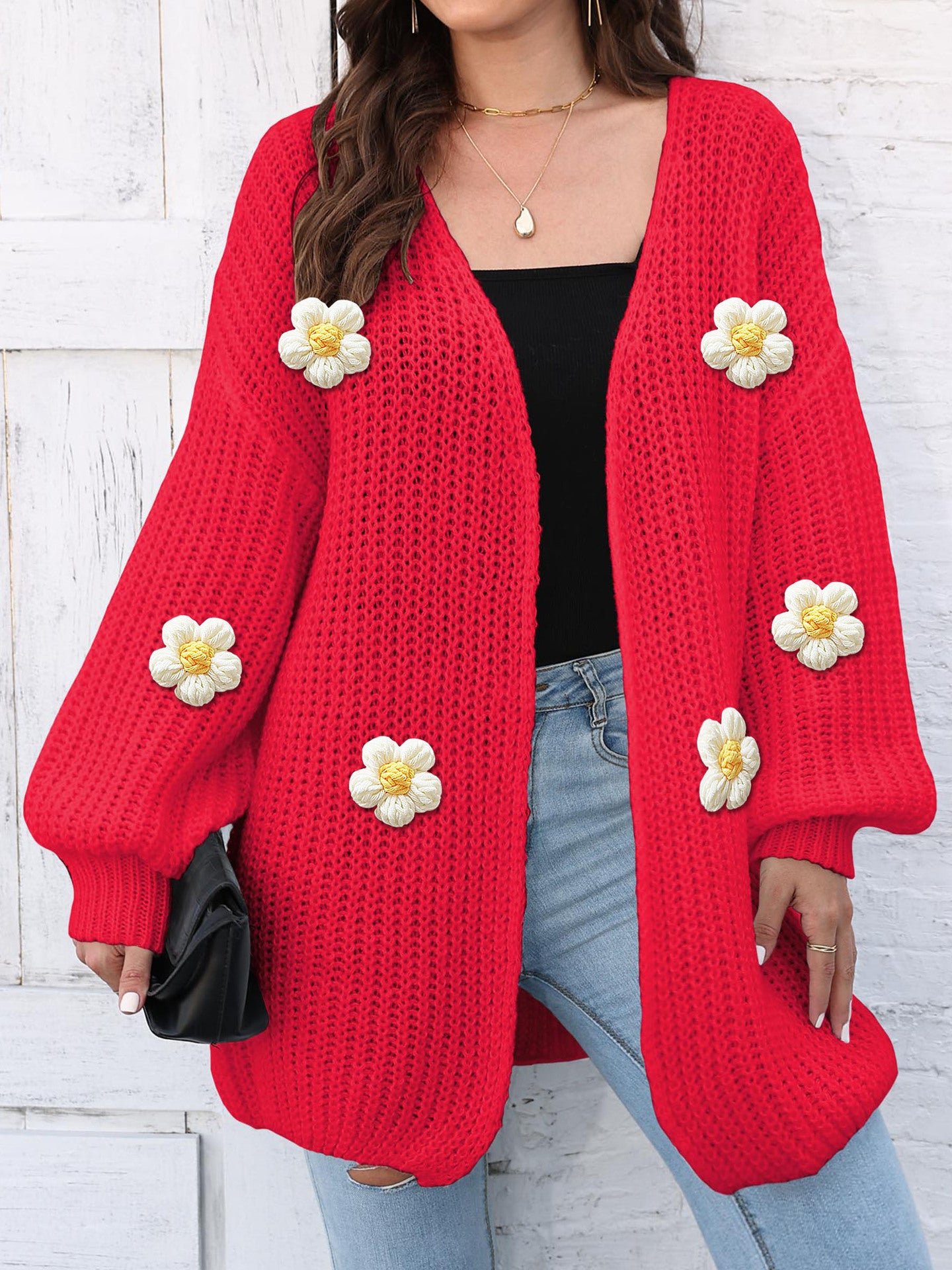 Women's Thick Knitting Sweater Cardigan Casual Sweater