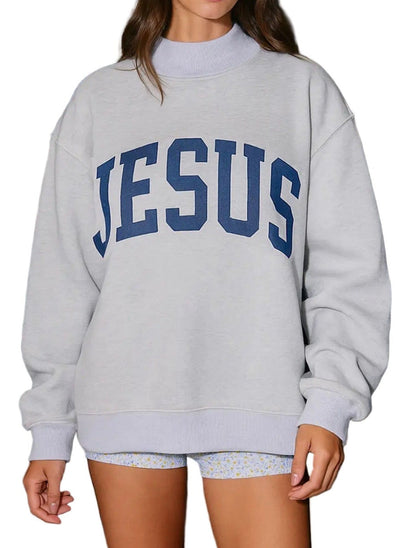 Women's Oversized Graphic Crewneck Sweatshirt Streetwear